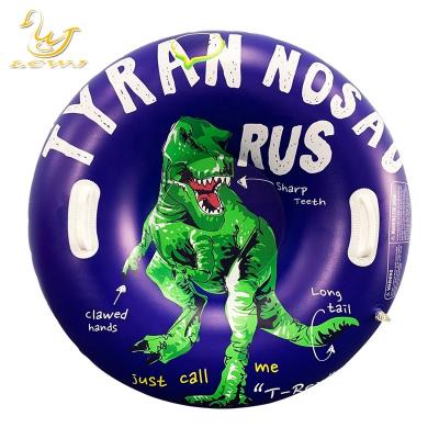 China LC Kinderen Outdoor Winter Fun Dinosaurus T-rex Sleed Opvouwbare Sneeuw Volwassen Draagbare Sneeuw Sleed PVC Sneeuw Tube Te koop