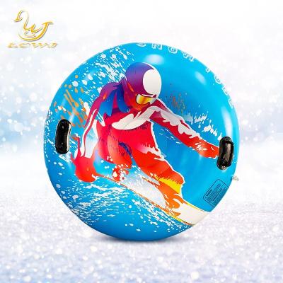 China Juguetes de nieve inflables redondos negros Pvc 0,6 mm Tubo de nieve pesado en venta