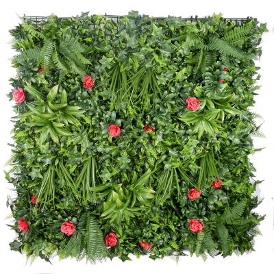 China exterior & Anti Simulation Plant Wall Green Plant Boxwood Decoration Artificial Grass Balcony Indoor Pastoral UV Indoor Turf Artificial Decoration for sale