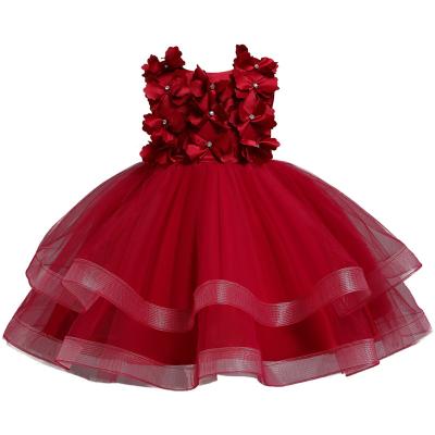 China 2021 New Anti-wrinkle children's yarn princess dress show dress pompous dress for sale