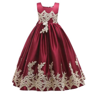 China Girls' Dresses Palace Wind Sleeveless Evening Dress Anti-Static With Strap 1549 for sale