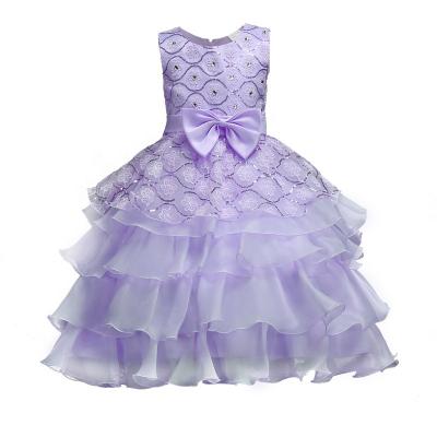 China Anti-Static Stylish Children's Dress Dress With Bow Girl's Princess Skirt 1539 for sale