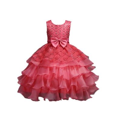 China 1539 Sheer Princess Screen Cake Skirt Tiered Skirt Anti-static Children's Dresses New Design for sale