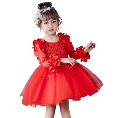 China Anti-wrinkle princess dress with long sleeves flower sleeves 2013 for sale