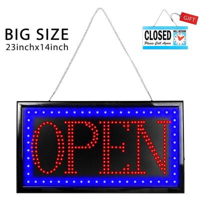 China Large Letter Manufacturers Rear Panel Ice Cream Store Sidewalk Ice Cream Commercial Real Estate Street Illuminated Speed ​​Limit PVC Frame + Speed ​​Limit Led Open Sign for sale