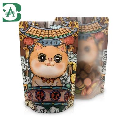 China BIODEGRADABLE Food Packaging Edible Bags Customized Eco Friendly Stand Up Pouch Zipper Lock Translucent Bag for sale