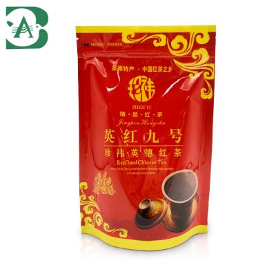 China Food Packaging Pouch Bag Custom Stand Front Zip Lock Bags Mylar Moisture Proof Window Designed Print Zipper Tea Packet for sale