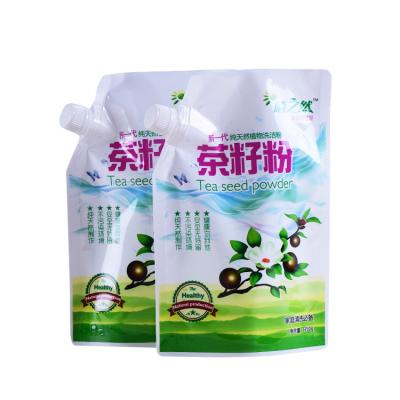 China Recyclable Laminated Liquid Doypack Stand Up Dishwasher Detergent Pouch Laundry Powder Fabric Remover Packing Suction Spout bagH for sale