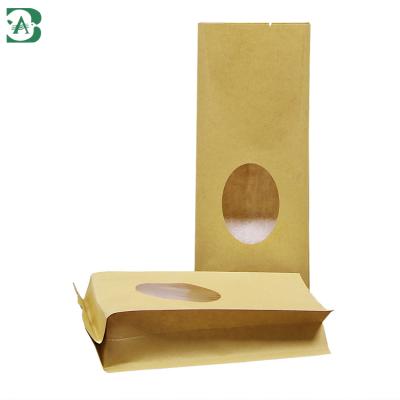 China High Cost Effective Moisture Proof Food Seal Bags Packaging Paper Kraft Paper For Food With Window for sale