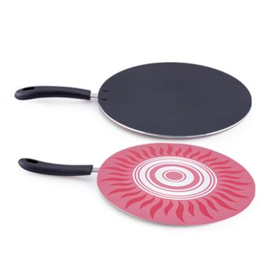 China Wholesale China Cast Aluminum Honeycomb Stripe Tawa Pan Non Stick Pans Fry Cookware for sale