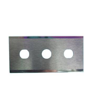 China Factory Carbide Tungsten Blade Three Hole Tungsten Blade Knife Strip Blade Film Scutter Thin Steel Blade for sale