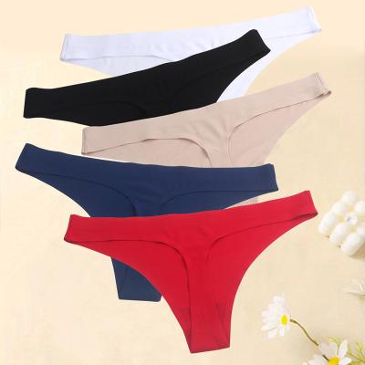 China Wholesale Quality Factory Price Ladies Underwear Comfortable 100% Cotton Breathable Hot Adhesive Sexy Crotch Panties Thongs For Woman for sale