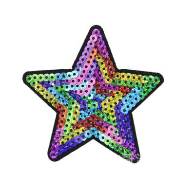 China Wholesale handmade fashion sequin star shape clothing heart shape applique hat patches cute custom reverse hats patch patch hats for sale