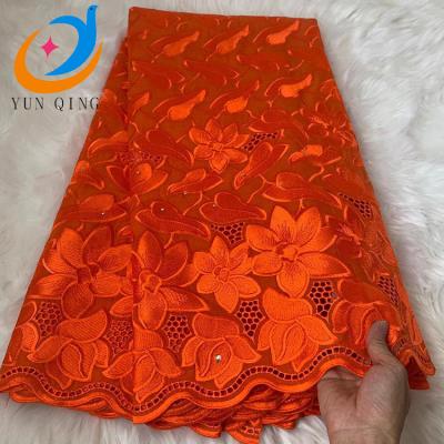 China Water Soluble African Wedding Materials Wedding Dress French Laces Fabrics For Women Mesh Nigerian Holland Dubai 5 Yards African 100% Polyester for sale