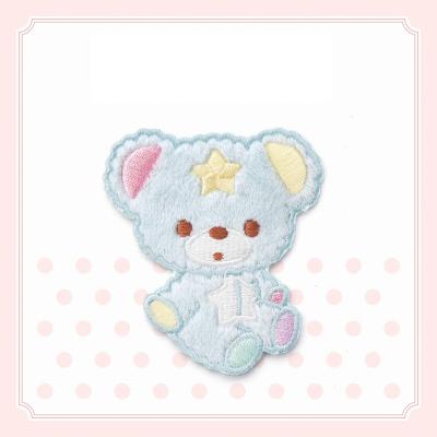 China 3D Cute Teddy Bear Embroidery Fabric Sticker Clothes Bag Decoration The Patch for sale