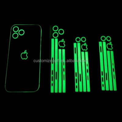 China Oil-proof Luminous Sticker Mobile Phone Cell Phone Film Protector For iPhone 13 Pro Accessories Transparent Tpu Film Back Peels for sale