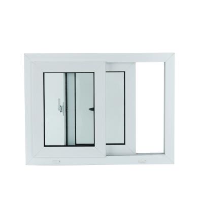 China Chinese Factory Wholesale UPVC Sliding Window Design UPVC Four Layers Glazed Sliding Plastic Steel Awning Windows For Balcony for sale