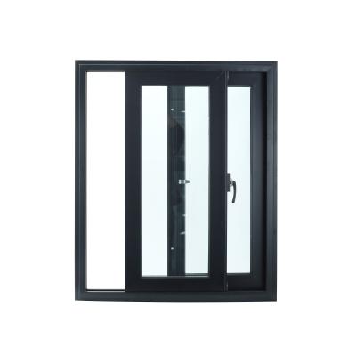 China Sliding Aluminum Sliding Windows Double Aluminum Windows And Glass Door Lock Residential Windows With Window Screen for sale