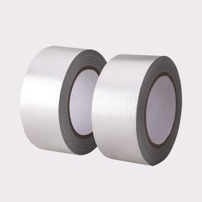 China Fiberglass Heat Resistant Adhesive Cloth Heat Resistant Hot Melt Alum Reinforced Cable Cold Refrigerator Aluminum Foil UV Sealing Tape for sale