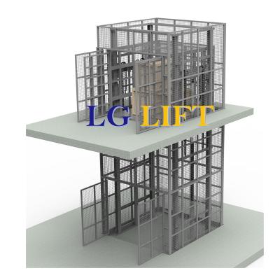 China Customized Electric Warehouse Cargo Lift LGLIFT 1000kg 2000kg 3000kg 5000kg Hydraulic Guide Rail Warehouse Goods Lift Vertical Cargo Lift for sale