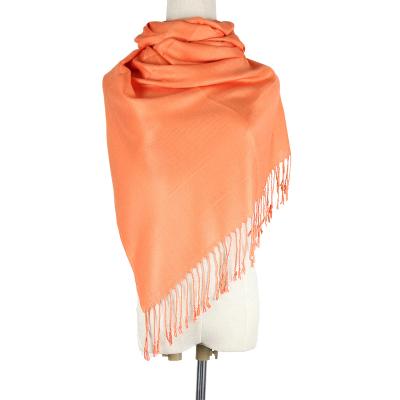 China Daily Life Solid Color Unisex Twill Shawls Rayon Viscous Scarf for sale