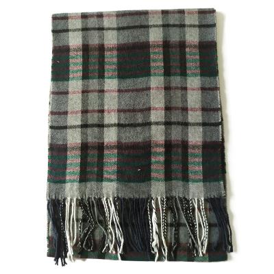 China Cheap Daily Life Classic Fashion Mens Plaid Cashmere Scarf In Stock for sale