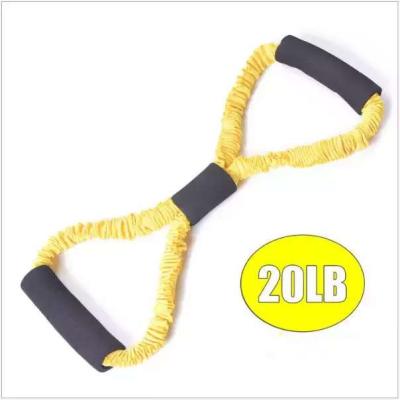 China Durable/Portable Fitness Latex Resistance Bands With Foam Handle For Exercise Fitness Pilates Strength Training for sale