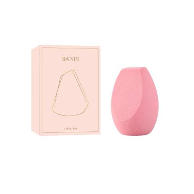 China Banfi Super Soft Blender Makeup Soft Single Puff With Paper Box Private Label Puff Base Cosmetic Eyeshadow Cotton Blush 6*4mm for sale