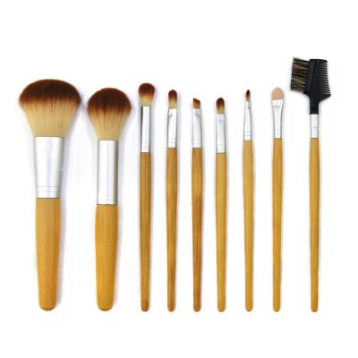 China BANFI 9 pcs Durable Bamboo Makeup Brushes Eco-friendly Vanish Pro Comb Eyebrow Brush for sale