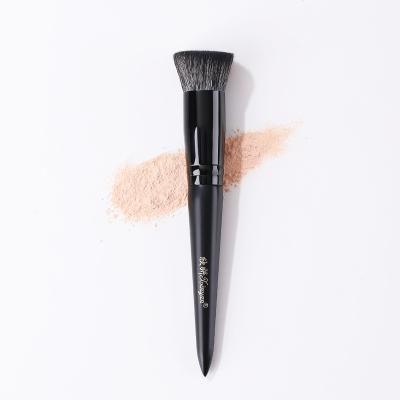 China Portable High Quality Black Single Flat Fan Brush Banfi Makeup Foundation Brush Private Label Brush Removal Brush for sale