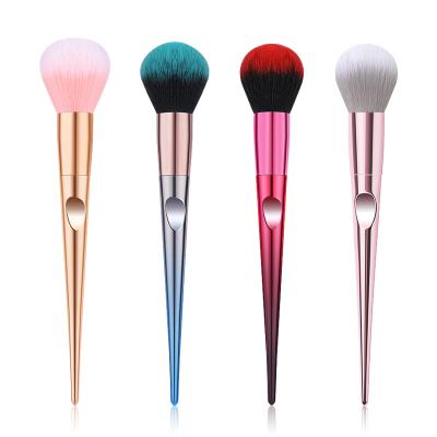 China Angular Blush New Banfi Powder Flat Brush Style Makeup Brush Base Fan Single Brush Color High Quality Aluminum Olive with Gradient 30g for sale