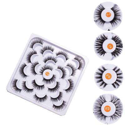 China Banfi 5D 3DFaux Mink Lashes Handmade Luxurious Volume Too Private label10 Pairs Natural Soft Fluffy False Eyelashes for sale