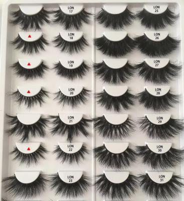 China Banfi Color Cotton Shaft 25 Mm 3d Mink Eyelash Natural Black Mink Lashes Soft High Quality Pairs Single Pack Natural Black Eyelashes for sale