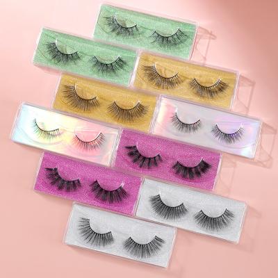 China Wholesale 3D 25mm Natural Long Strip Fake Eyelash 1 Pair Long Banfi Natural Eyealsh for sale