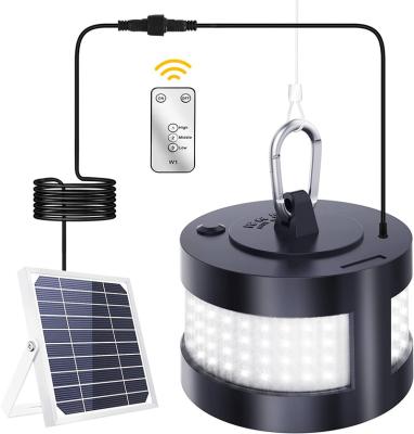 China Home Solar Chandelier Waterproof Hanging Lamp Mini Solar Lighting System Pendant Garden Lights for sale