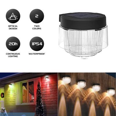 China Residential Solar Fence Led Lights Outdoor Garden Fence Decoration Solar Wall Light Dusk To Dawn Porch Stair Light for sale