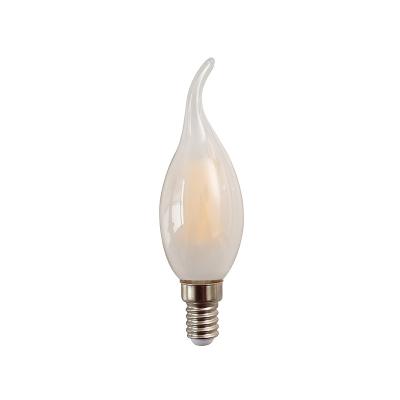 China Residential Frosted 2W 4W 5W 6W 6.6W Led Chandelier Light Bulb E14 E27 Base Filament Led Candle Light Bulb for sale