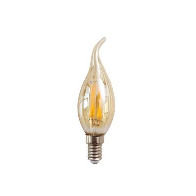 China Residential Vintage Golden Glass Led Candle Bulb Chandelier Light Source Indoor Decoration Lighting for sale