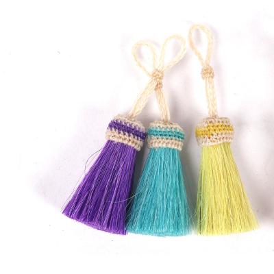 China Decorative mobile phone and tassel type horse hair tassel for sale black tassels for sale