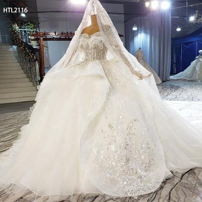 China Breathable Jancember AHTL2116 2021 Beaded Off The Shoulder Long Train Sweetheart Wedding Dresses Bridal Gowns for sale