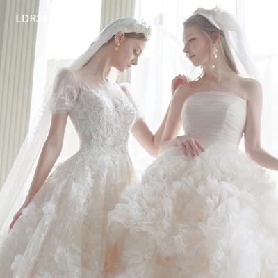 China Real Jancember LDR34 Latest Breathable Wedding Dress Designs Wedding Dresses Line One for sale