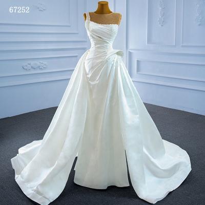 China Jancember RSM67252 Breathable White Color Satin Wedding Dress Bridal Gowns for sale