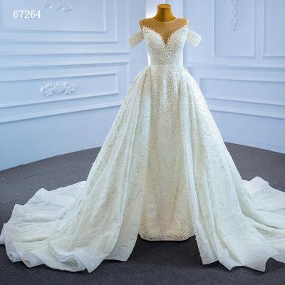 China Jancember RSM67264 2021 Luxury Breathable Beading Sweetheart Wedding Dress for sale