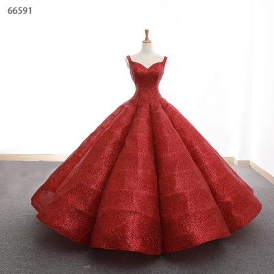 China Jancember RSM66591 Shiny Sexy Red Sparkly Anti-Static Sweetheartwedding Glitter Dresses For Women for sale