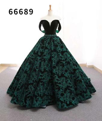 China RSM66689 Anti-Static Jancember Off The Shoulder Ball Gown Women Turkey Evening Sequin Dress Front Short And Long Train Prom Dresses for sale