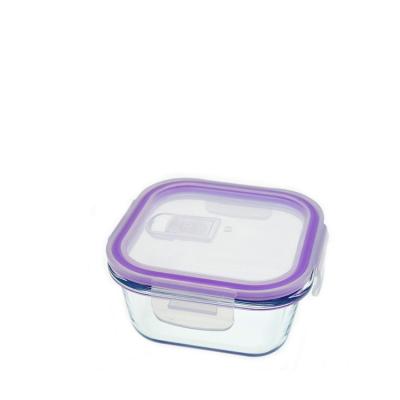 China Economical Microwavable Lid Glass Food Storage Box For Bento Lunch, Safe Microwave Meal Prep Container With Economical Lid for sale