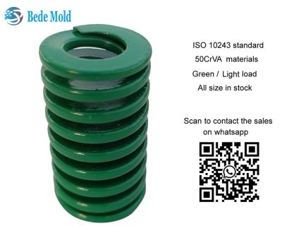 China ISO 10243 Standard Light Load Mould Springs Green Color 50CrVA Materials OD10~63mm Te koop