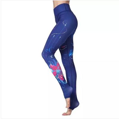 China Blue Anti-Wrinkle Sweat-absorbing Quick-drying Lightweight Women's Yoga Pants Breathable Fitness Yoga Pants for sale