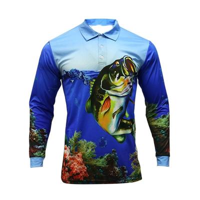 China Shirtlong Antibacterial Quick Dry UV Full Sleeve Sublimation Sale Custom Empty Fishing Tank Top for sale