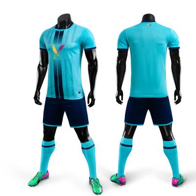 China Quick-drying/2022 custom men's soccer uniform jersey jersey breathable polyester sportswear mesh football for sale